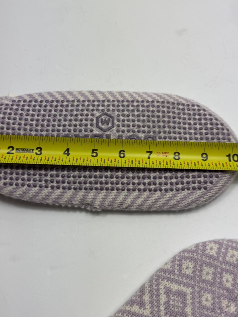 Bombas Womens Griipper Slippers Sz M Lavender Fair Isle Fleece Lined - Picture 9 of 9